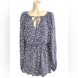 Polo Ralph Lauren. Floral Viscose Romper Shorts Long Sleeve Size 4…